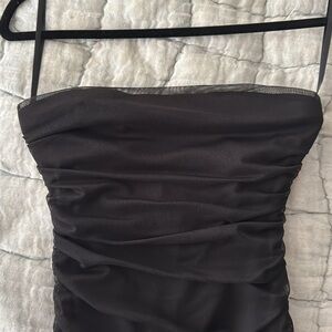 B Darlin tulle midi dress. Worn once. Perfect condition. Zip up back. Strapless.